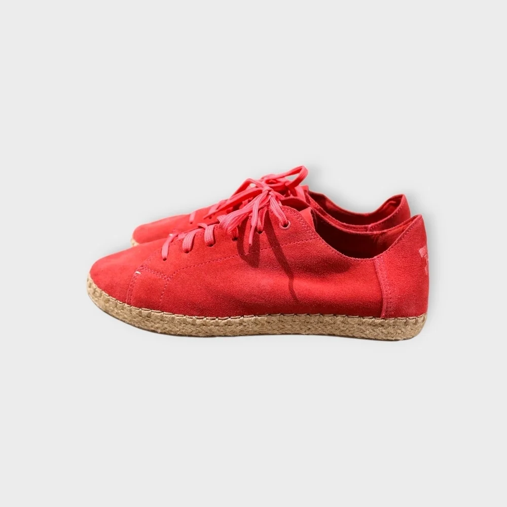 Women's Red Suede Sneakers